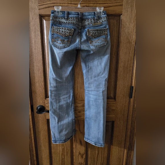 Cowgirl Tuff Light Blue Straight Leg Jeans - Picture 3 of 8